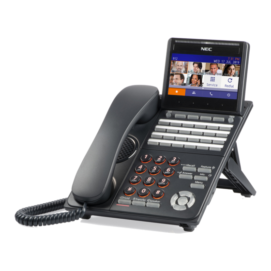 NEC Univerge DT930 IP Desktop Phone Manuals
