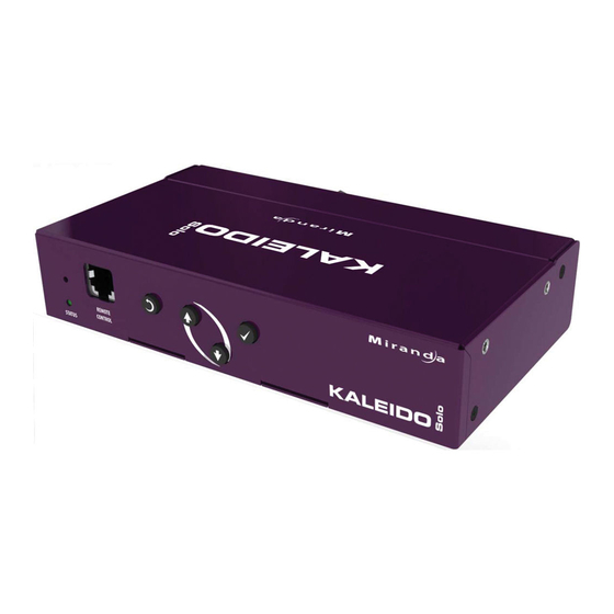 Belden Miranda Kaleido-Solo KS-910 Quick Start Manual