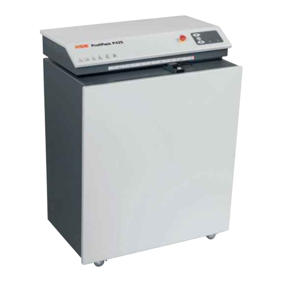 HSM Profi Pack P425 Operating Instructions Manual