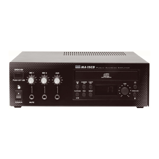 DAPAudio MA15CD Product Manual