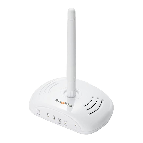 Sapido RB-1602G3 Quick Installation Manual