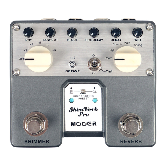 Mooer ShimVerb Pro Owner's Manual