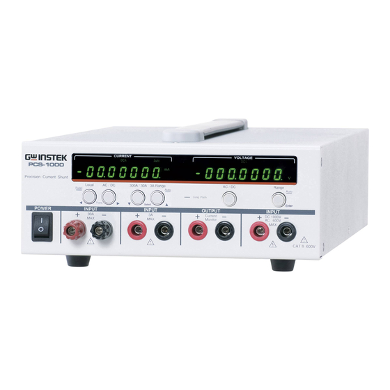 GW Instek PCS-1000 User Manual