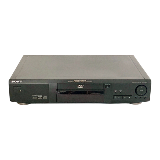 Sony DVP-S325 Operating Instructions Manual