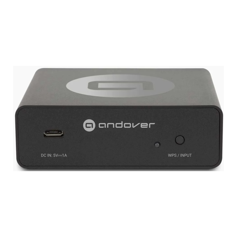 Andover SONGBIRD - Internet Music Streamer Manual