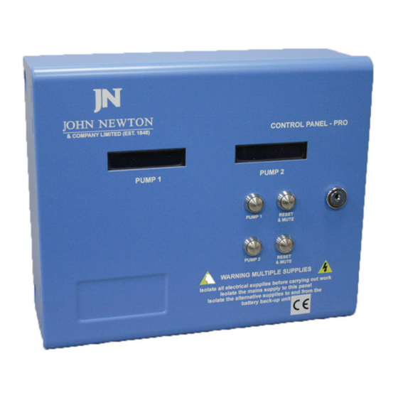 Newton Waterproofing Control Panel-Pro Manuals