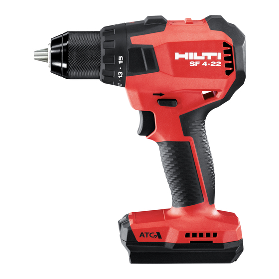 Hilti SF 4-22 Operating Instructions Manual