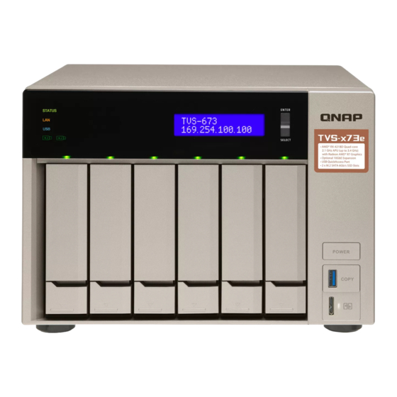 QNAP TVS-73E Series Quick Installation Manual