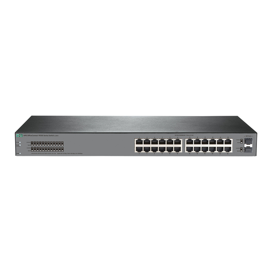 HPE OfficeConnect 1920S Series Installation And Getting Started Manual