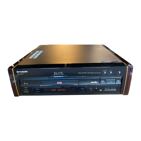 Pioneer DVL-90 DVD Player Manuals