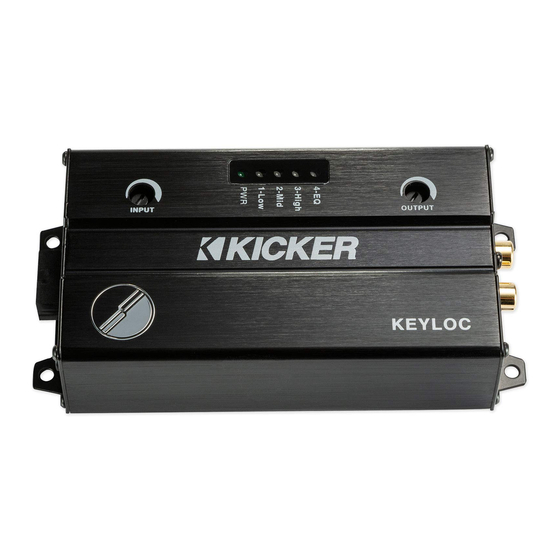 Kicker KEYLOC Owner's Manual
