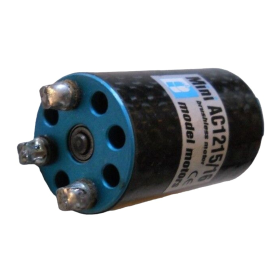 MODEL MOTORS Mini AC Series Instruction Manual