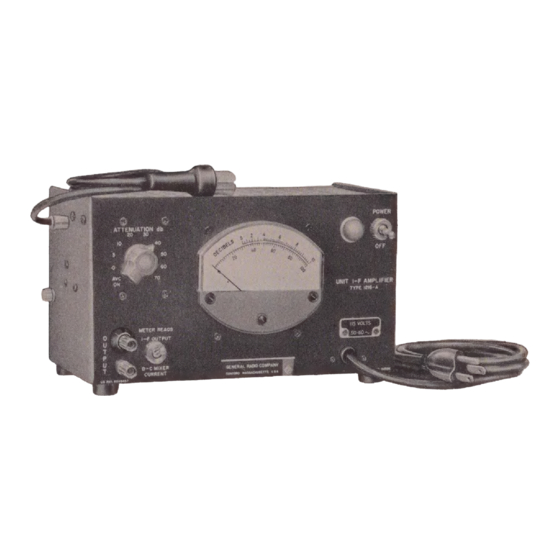 GENERAL RADIO COMPANY 1216-A Operating Instructions Manual