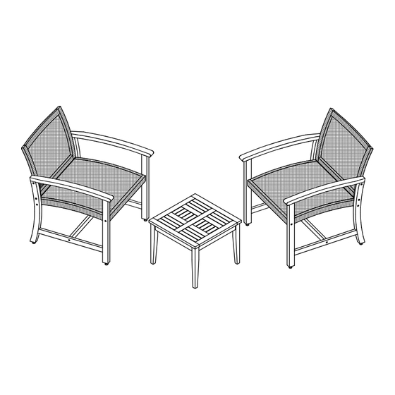 Patioflare Galena FSC Acacia Wood and Wicker Oversized Bistro Set PF10845 Assembly Instructions