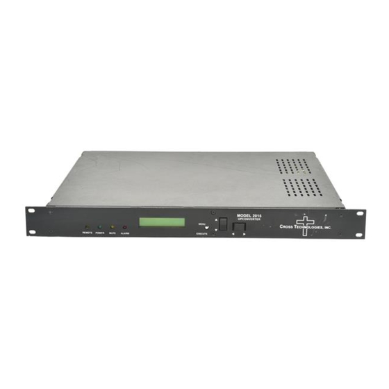 Cross Technologies 2015-123 Instruction Manual