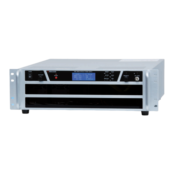 Matsusada Precision DOSF Series Instruction Manual