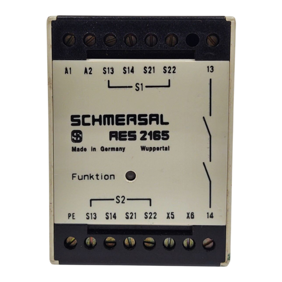 schmersal AES 2156 Operating Instructions Manual