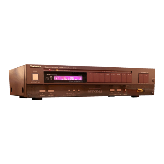 Technics ST-G7 Operating Instructions Manual