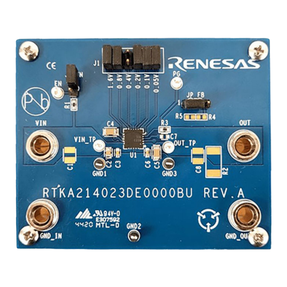 Renesas RTKA214023DE0000BU Manual