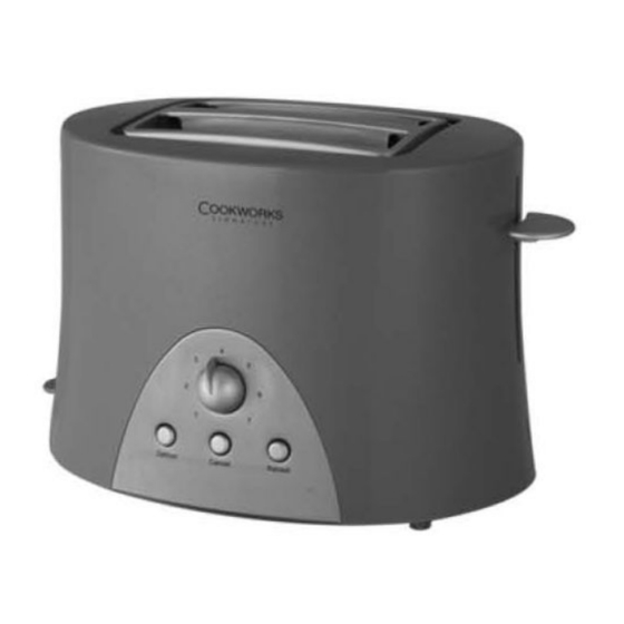 COOKWORKS 2 SLICE TOASTER INSTRUCTION MANUAL Pdf Download ManualsLib