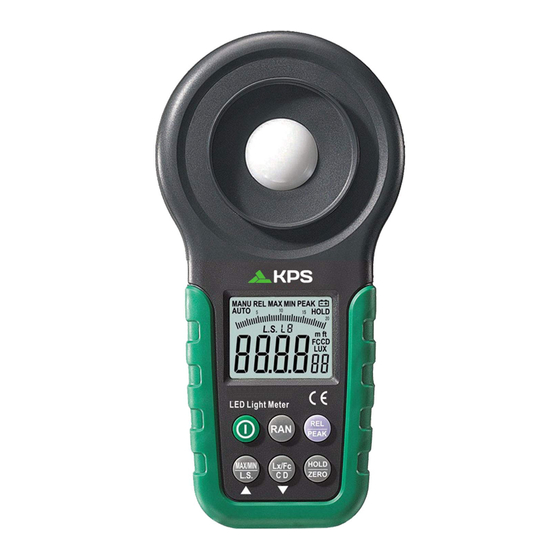 KPS KPS-LX30LED Digital Light Meter Manuals
