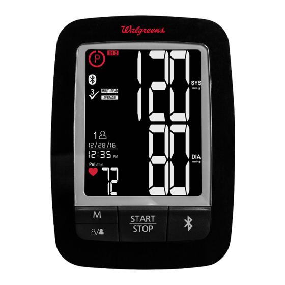 HoMedics Walgreens Premium Arm WGNBPA-960BT Manual
