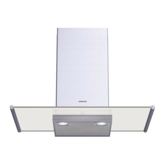 User Manuals: Siemens LC 89950 GB Ventilation Hood