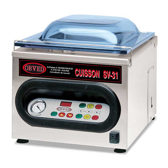 Orved Cuisson SV-41 Operating And Service Manual