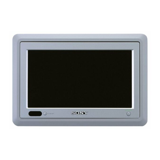 Sony XVM-H65 Product Manual