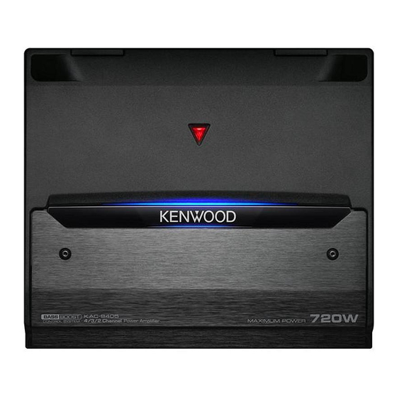 Kenwood KAC-9405 Car Amplifier Manuals