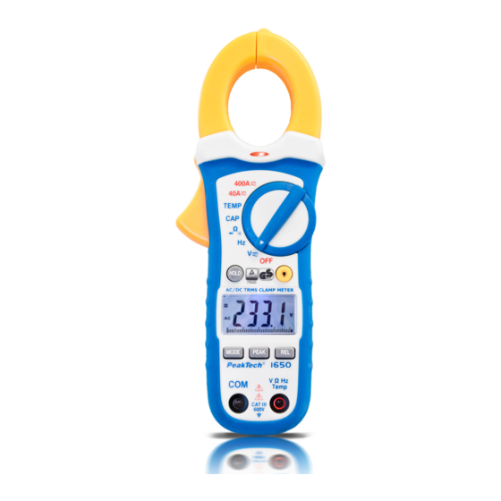 PeakTech 1650 Operation Manual