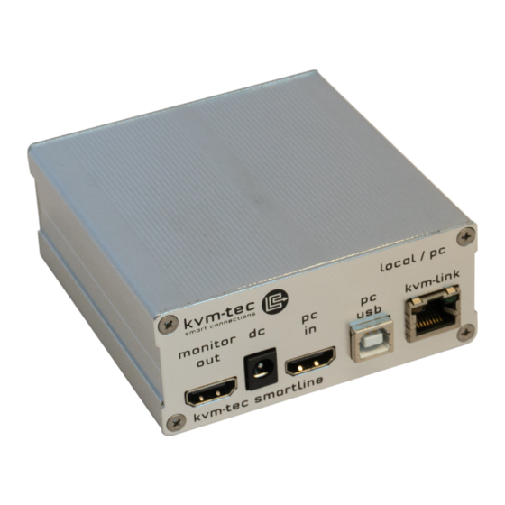 KVM-TEC SMARTLINE KVM Extender Manuals