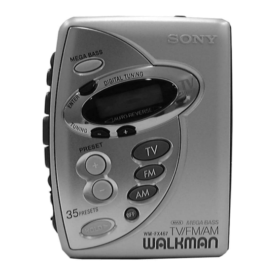 Sony Walkman WM-FX277 Manuals