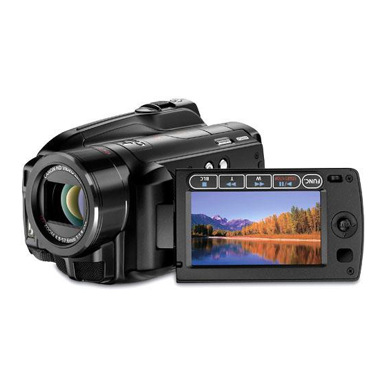 Canon Vixia HG20 Instruction Manual