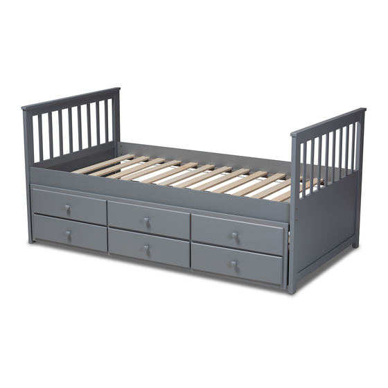 Baxton Studio Bed MG8005 Assembly Instructions Manual