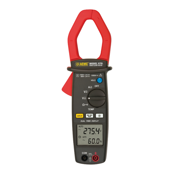 AEMC 670 User Manual