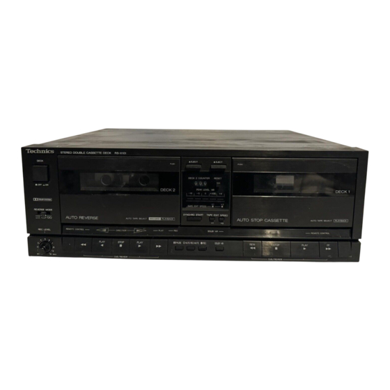 Technics RS-X101 Service Manual