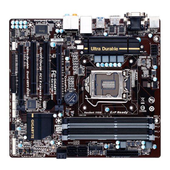 Gigabyte GA-Z87M-D3H User Manual