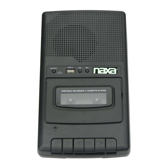 Naxa NPB-300 Portable Cassette Recorder Manuals