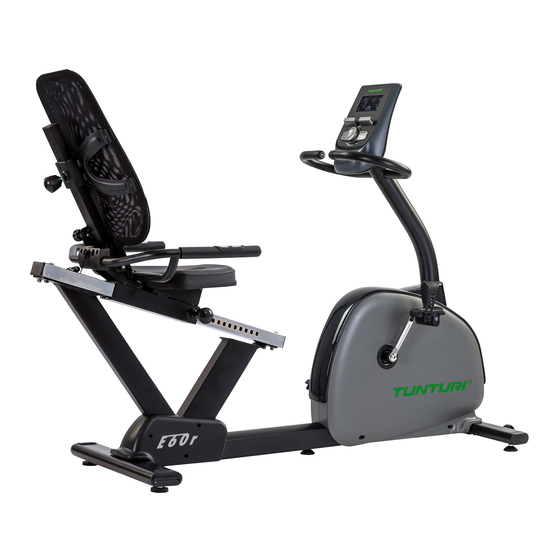 Tunturi E60-R Recumbent Bike User Manual