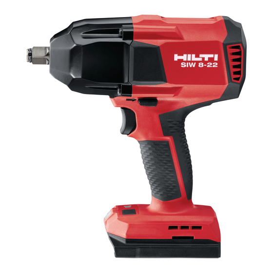 Hilti Nuron SIW 8-22 Manual