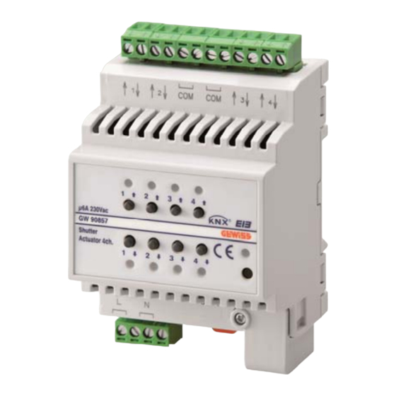 Gewiss Chorus GW 90 856 Technical Manual