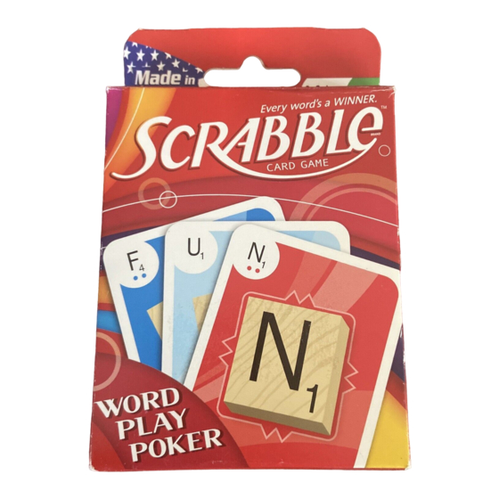 Fundex Games Scrabble Word Play Poker User Instructions
