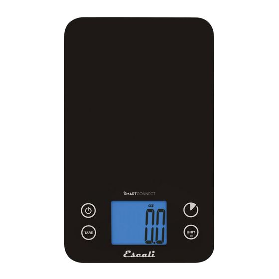 Escali SmartConnect SC115KS Product Manual