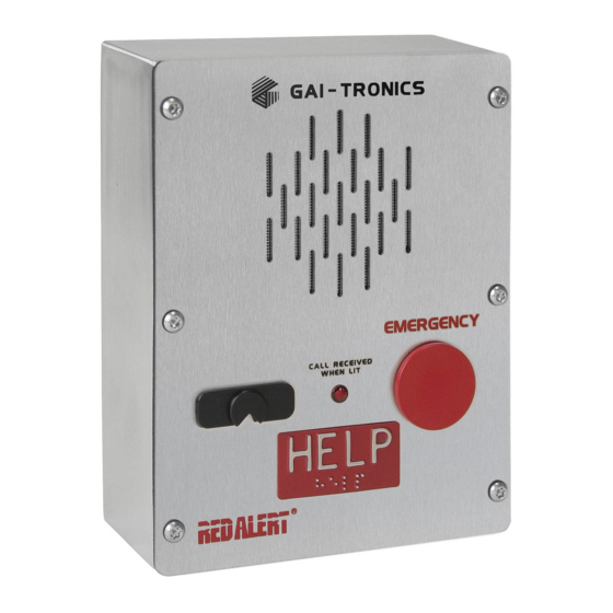 Hubbell GAI-TRONICS RED ALERT 393-710 Manual