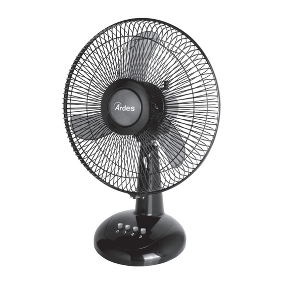 User Manuals: ARDES AR5S30 Table Fan