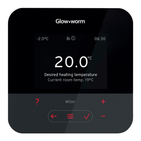 Glow-worm MiSet SRT 380f/2 Control Panel Manuals