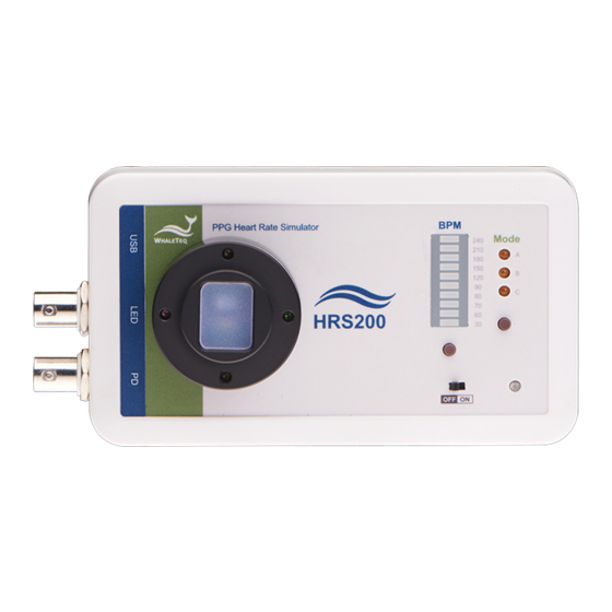 WHALETEQ HRS200 User Manual
