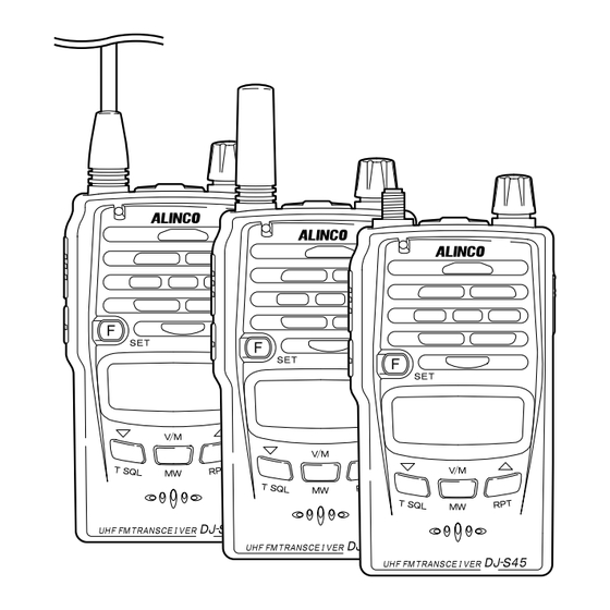 Alinko DJ-S45 CQ UHF FM Transceiver Manuals