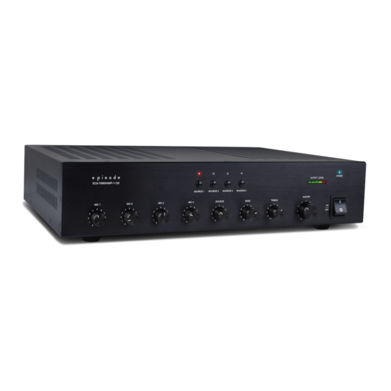 Episode ECA-70MIXAMP-1-120 Manuals